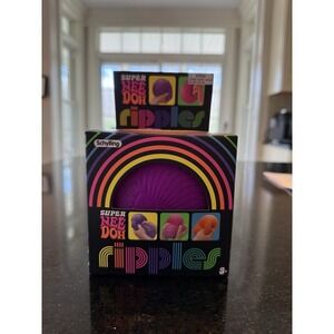 Schylling Super NeeDoh Ripples XL Purple Giant Sensory Squishy Fidget Ball, NIB